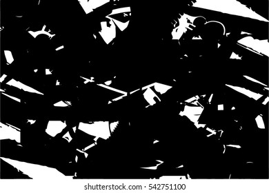 Background black and white abstract texture vector with  dark spots, nets and lines, drawing
