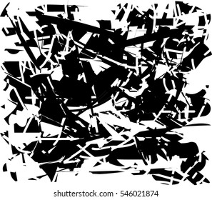 Background black and white abstract texture vector with  dark spots, nets and lines, drawing
