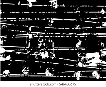 Background black and white abstract texture vector with  dark spots, nets, lines and drawing