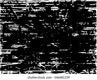 Background black and white abstract texture vector with  dark spots, nets, lines and drawing