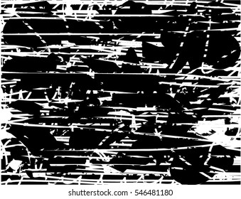Background black and white abstract texture vector with  dark spots, nets, lines and drawing