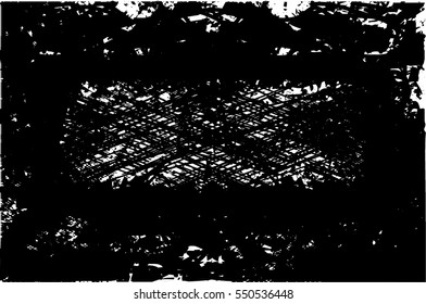 Background black and white abstract texture vector with  dark spots, nets, lines and drawing