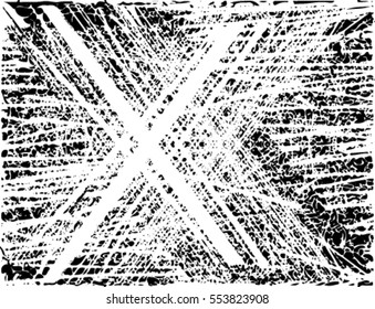 Background black and white abstract texture vector with  dark spots, nets, lines and drawing of letter x