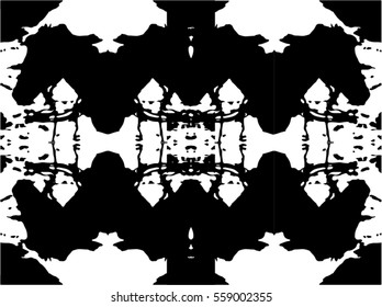 Background black and white abstract texture vector with  dark spots and lines 