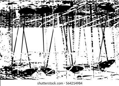 Background black and white abstract texture vector with  dark spots, nets, lines and drawing