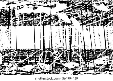 Background black and white abstract texture vector with  dark spots, nets, lines and drawing