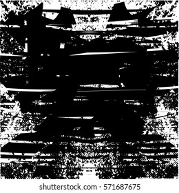 Background black and white abstract texture vector with  dark spots, nets, lines and drawing