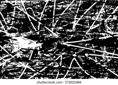 Background black and white abstract texture vector with  dark spots, nets, lines and drawing