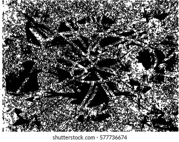 Background black and white abstract texture vector with  dark spots, nets, lines and drawing