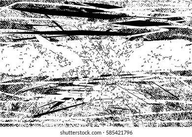 Background black and white abstract texture vector with  dark spots, nets, lines and drawing