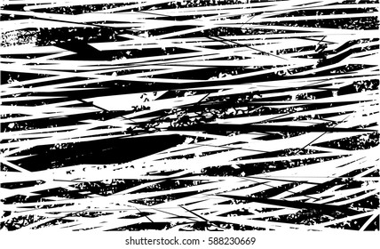 Background black and white abstract texture vector with  dark spots, pale nets, lines and drawing