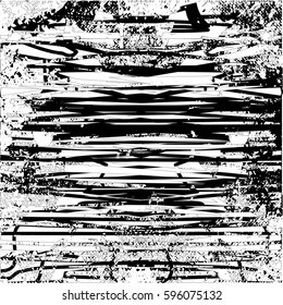 Background black and white abstract texture vector with  dark spots, nets, lines and drawing