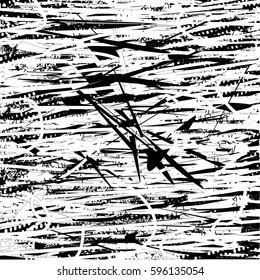 Background black and white abstract texture vector with  dark spots, lines and drawing