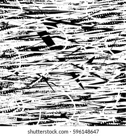 Background black and white abstract texture vector with  dark spots, nets, lines and drawing