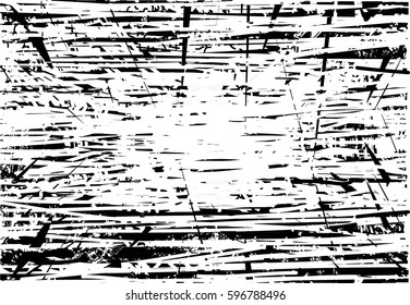 Background black and white abstract texture vector with  dark spots, nets, lines and drawing