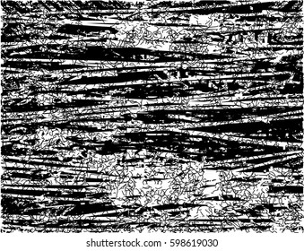 Background black and white abstract texture vector with  dark spots, nets, lines and drawing