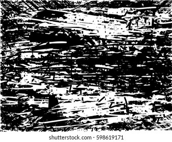 Background black and white abstract texture vector with  dark spots, nets, lines and drawing