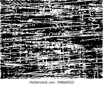 Background black and white abstract texture vector with  dark spots, nets, lines and drawing