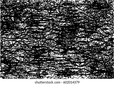 Background black and white abstract texture vector with  dark spots, nets, lines and drawing