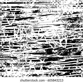 Background black and white abstract texture vector with  spots, nets, lines and drawing