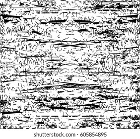 Background black and white abstract texture vector with  spots, nets, lines and drawing