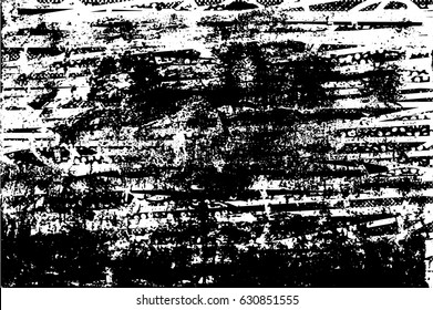 Background black and white abstract texture vector with  dark spots, nets, lines and scratches