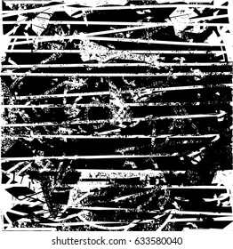 Background black and white abstract texture vector with  dark spots, nets, lines and scratches