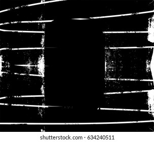 Background black and white abstract texture vector with  dark spots, nets, lines and scratches