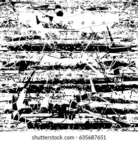 Background black and white abstract texture vector with  dark spots, nets, lines and scratches