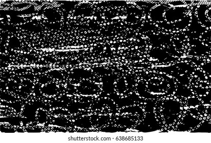 Background black and white abstract texture vector with  dark spots, nets, lines and scratches