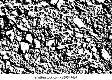 Background black and white abstract texture vector with  dark spots, nets, lines and scratches 