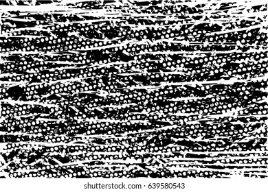 Background black and white abstract texture vector with  dark spots, nets, lines and scratches 