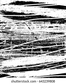 Background black and white abstract texture vector with  dark spots, nets, lines and scratches