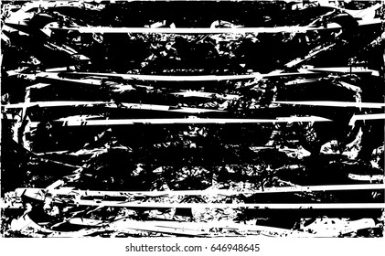 Background black and white abstract texture vector with  dark spots, nets, lines and scratches