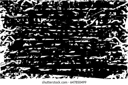 Background black and white abstract texture vector with  dark spots, nets, lines and scratches