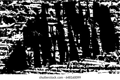 Background black and white abstract texture vector with  dark spots, nets, lines and scratches