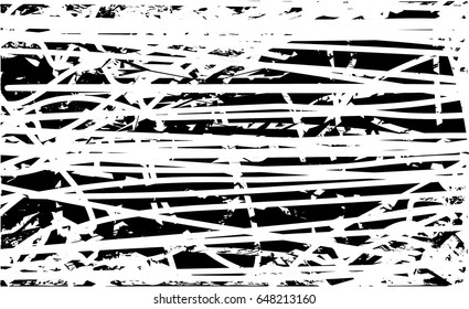 Background black and white abstract texture vector with  dark spots, nets, lines and scratches