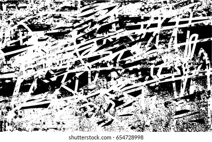Background black and white abstract texture vector with  dark spots, lines and scratches