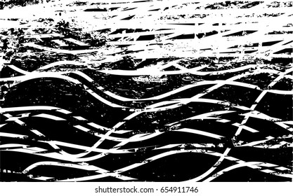 Background black and white abstract texture vector with  dark spots, lines and scratches