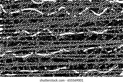 Background black and white abstract texture vector with  dark spots, pale nets, lines and drawing