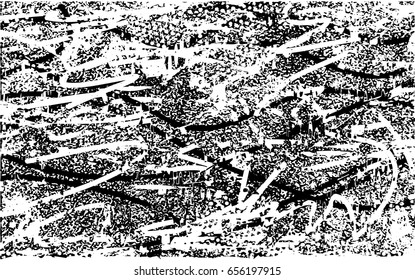 Background black and white abstract texture vector with  dark spots, pale nets, lines 