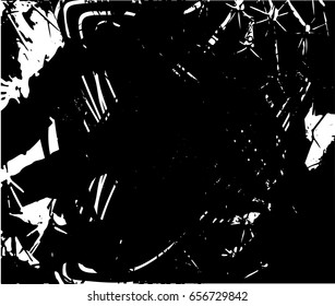 Background black and white abstract texture vector with  dark spots and lines  