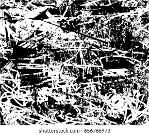 Background black and white abstract texture vector with  dark spots and lines 