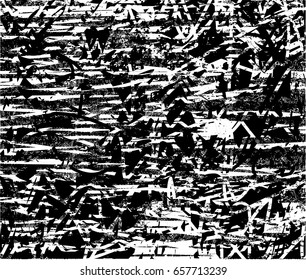 Background black and white abstract texture vector with  dark spots,pale nets and lines