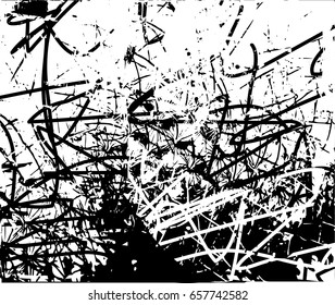Background black and white abstract texture vector with  dark spots and lines