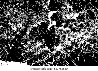 Background black and white abstract texture vector with  dark spots, nets, lines 