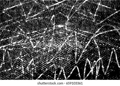 Background black and white abstract texture vector with  dark spots,  nets, lines