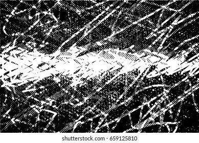 Background black and white abstract texture vector with  dark spots, pale nets, lines