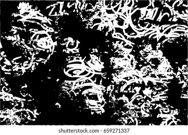 Background black and white abstract texture vector with  dark spots and lines  