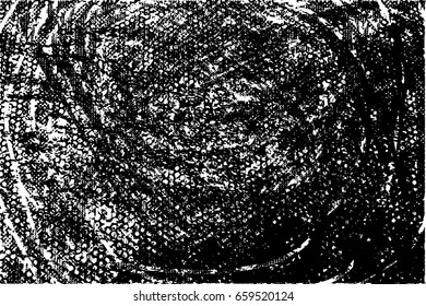 Background black and white abstract texture vector with  dark spots, nets and lines